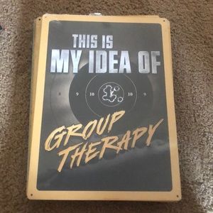 Tin sign - group therapy